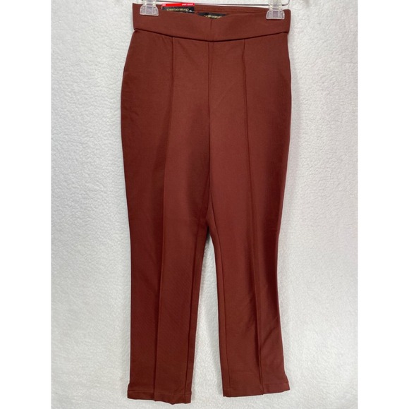 Christian Siriano New York Women's size XS Ponte Pant Rum Raisen NWT - Picture 1 of 12